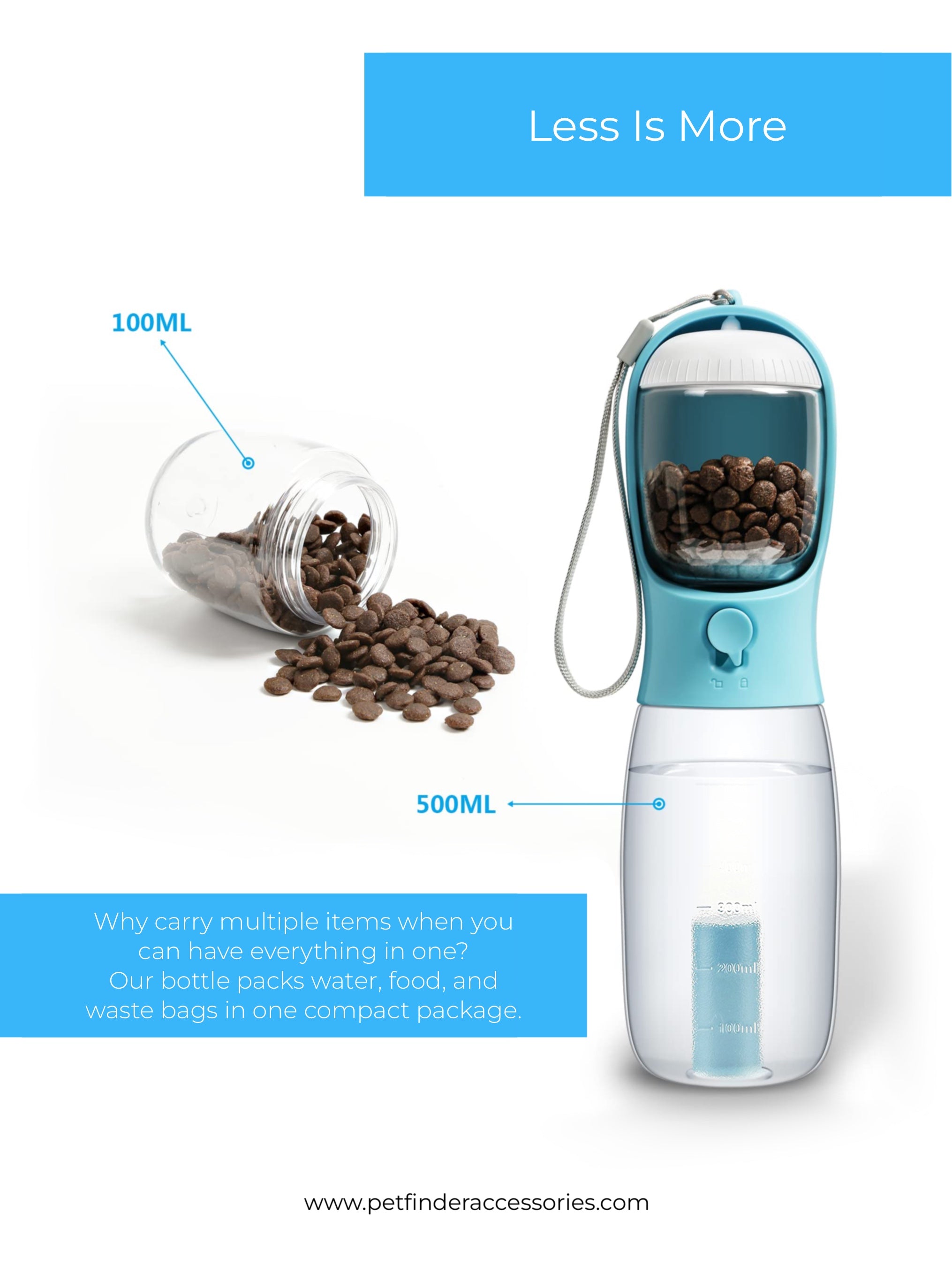 3 in 1 Pet Portable Water Bottle